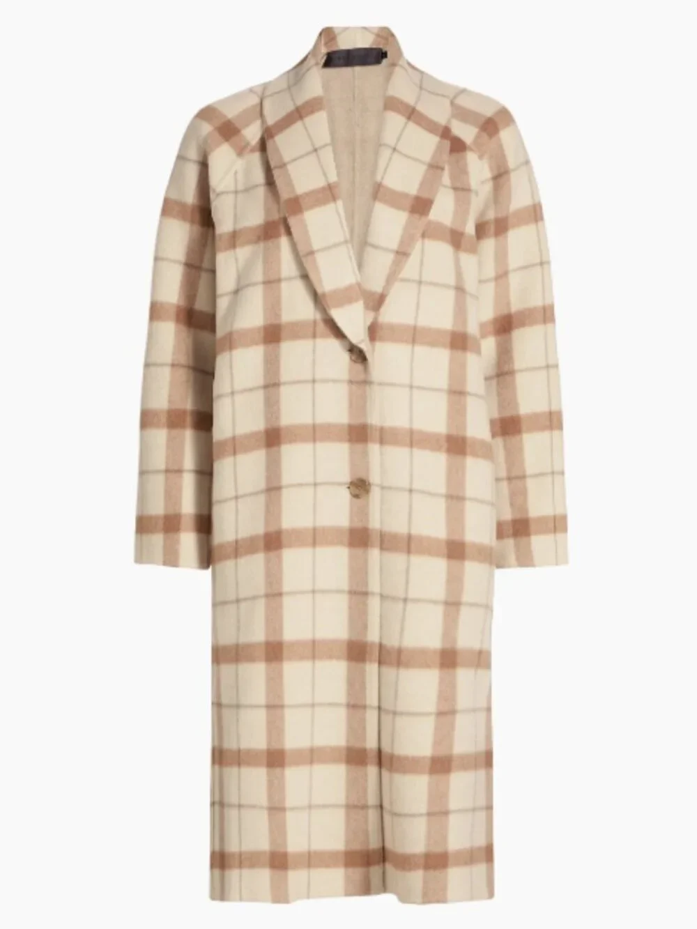 Jenni Kayne  Austin Check Wool-Blend Coat - Size Medium